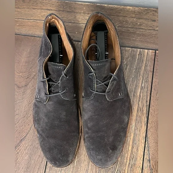 John Varvatos Monaco Chukka Grey Suede Boots Men’s size 9 - Picture 7 of 12